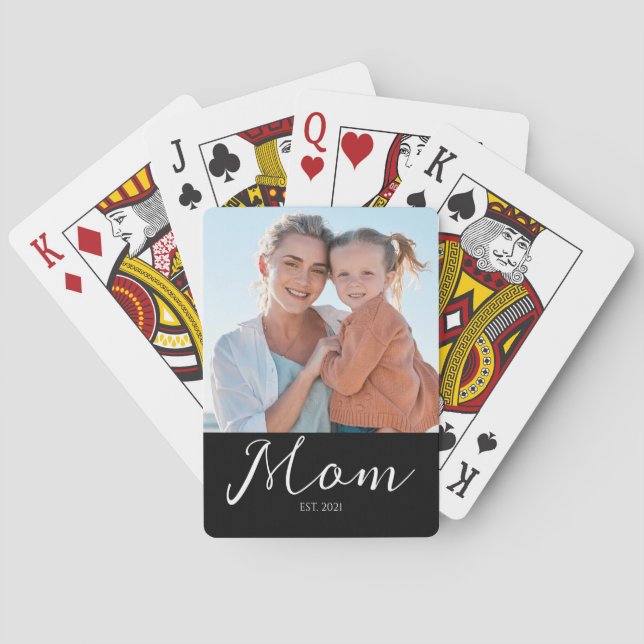 Jeu De Cartes Maman a établi un script photo noir (dos)