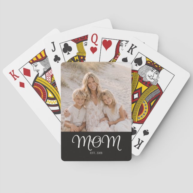 Jeu De Cartes Maman a établi un script photo noir (dos)