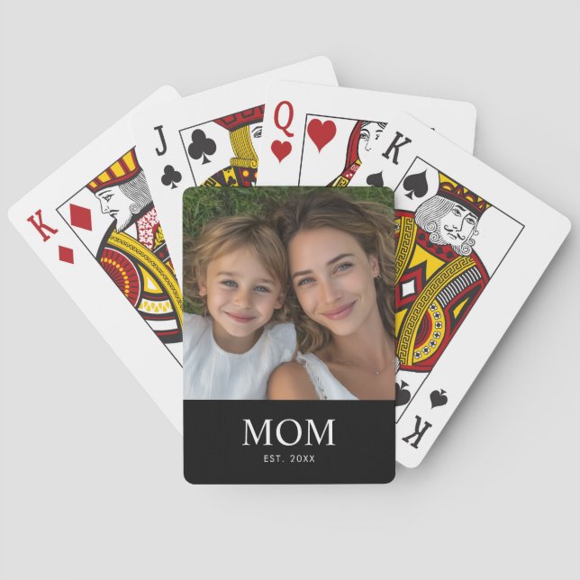 Jeu De Cartes Maman a établi un script photo noir  (dos)