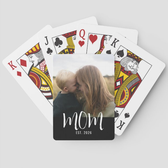 Jeu De Cartes Maman a établi un script photo noir  (dos)
