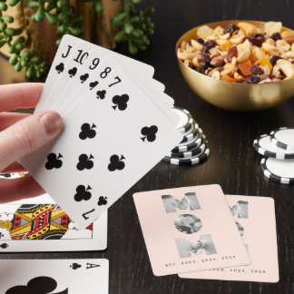 Jeu De Cartes Maman a établi une photo minimaliste pastel pêche