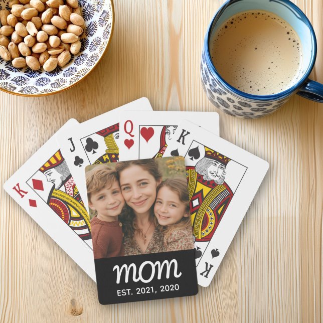 Jeu De Cartes Maman a établi une photo noire de script (Créateur téléchargé)