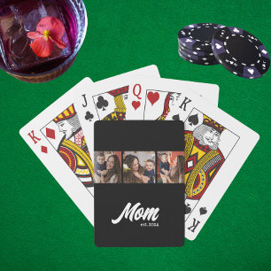 Jeu De Cartes Maman a établi une photo noire moderne