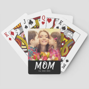 Jeu De Cartes Maman a établi une police élégante et grasse Photo