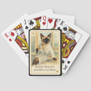 Jeu De Cartes Maman chat siamois retraite
