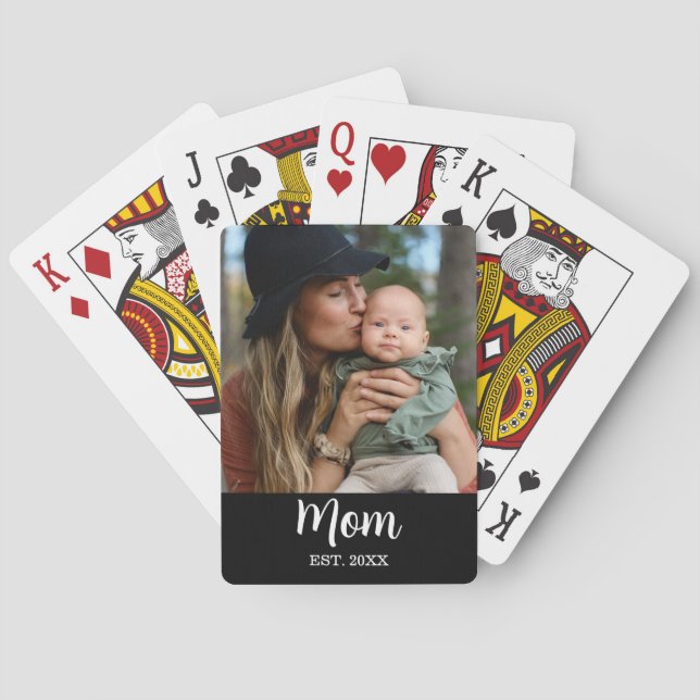 Jeu De Cartes Maman Établie. Photo Script (dos)