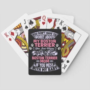 Jeu De Cartes Maman folle "Boston Terrier"