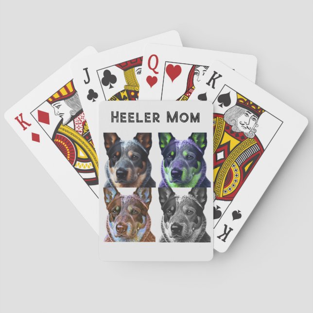 Jeu De Cartes Maman Heeler Chienne Blue Heeler (dos)