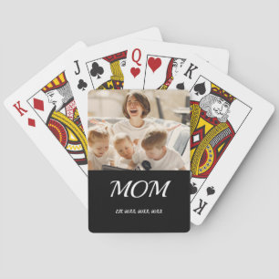 Jeu De Cartes Maman Script Noir Photo