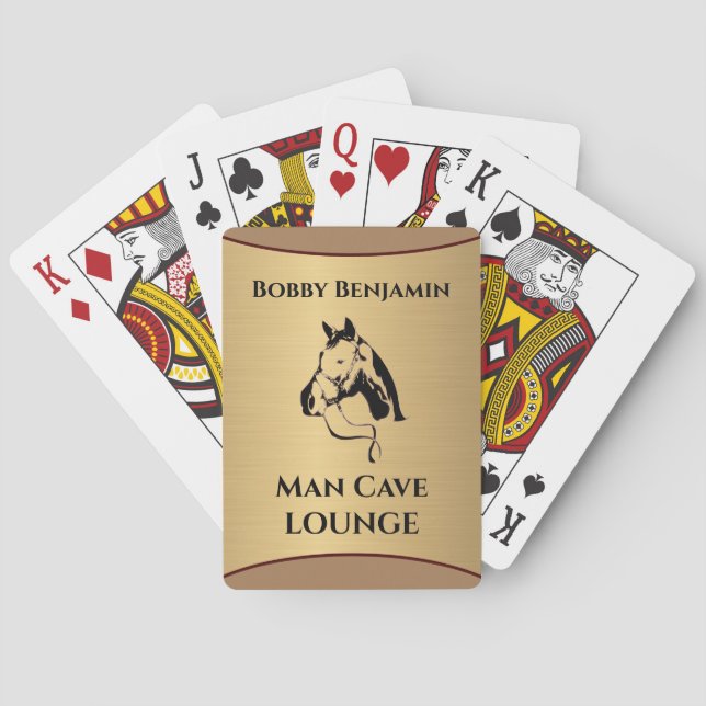 Jeu De Cartes Man Cave Horse Racing Personnaliser (dos)