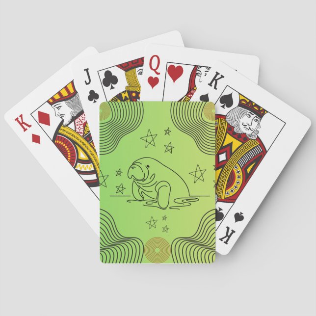 Jeu De Cartes Manate Design sur la lecture de cartes (dos)