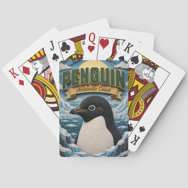Jeu De Cartes Manchot côte antarctique POPCUT (dos)