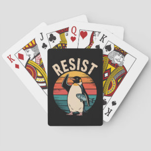 Jeu De Cartes Manchot drôle résiste à la protestation contre les