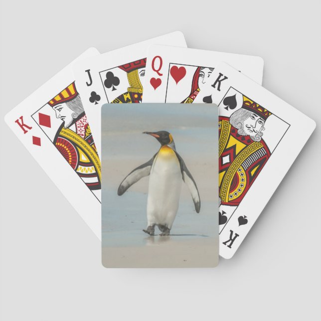 Jeu De Cartes Manchot marchant sur la plage (dos)