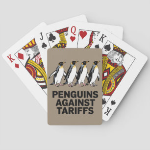 Jeu De Cartes Manchots vintage protestent contre les tarifs amus
