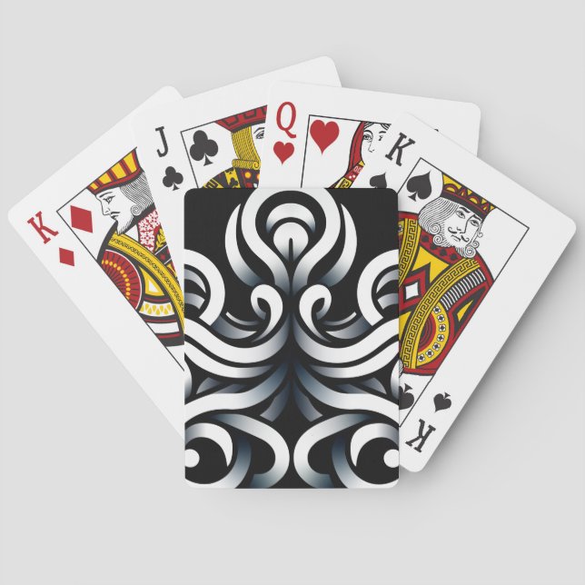 Jeu De Cartes Mandala abstrait géométrique sacré Zen minimal (dos)