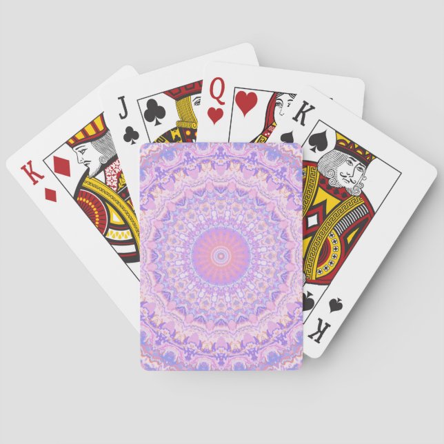 Jeu De Cartes Mandala bohème complexe aux couleurs psychédélique (dos)