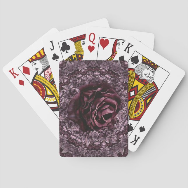Jeu De Cartes Mandala de rose  (dos)