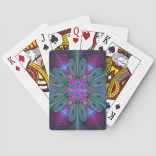 Jeu De Cartes Mandala Du Centre Art Coloré Avec Nom Rose