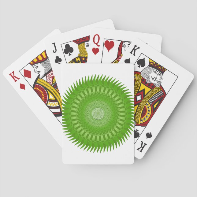 Jeu De Cartes Mandala vert Soleil (dos)