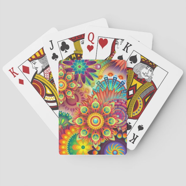 Jeu De Cartes mandalas, colorful, abstract, (dos)