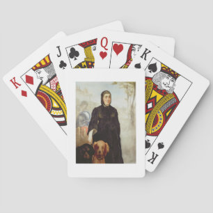 Jeu De Cartes Manet Femme avec des chiens, 1858