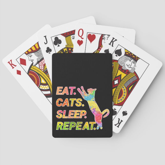 Jeu De Cartes Manger, Dormir, Chats, Répéter - Amoureux des chat (dos)