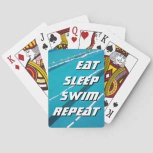 Jeu De Cartes MANGEZ les cartes de jeu de piscine de RÉPÉTITION