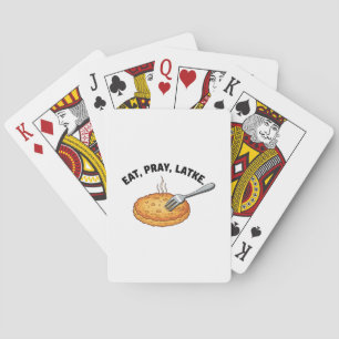 Jeu De Cartes Mangez Pray Latke Juif Hanoukka Latke Amateurs