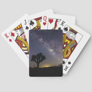 Jeu De Cartes Manière laiteuse au-dessus d'arbre de Joshua