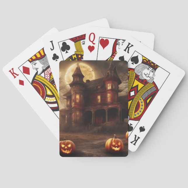 Jeu De Cartes Mansion victorienne éffrayante Halloween Design (dos)
