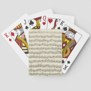 Jeu De Cartes Manuscrit de musique de suite de violoncelle de