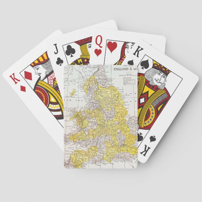 JEU DE CARTES MAP: ENGLAND & WALES (dos)