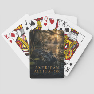Jeu De Cartes Marais de cyprès de l'alligator américain ANIMAUX