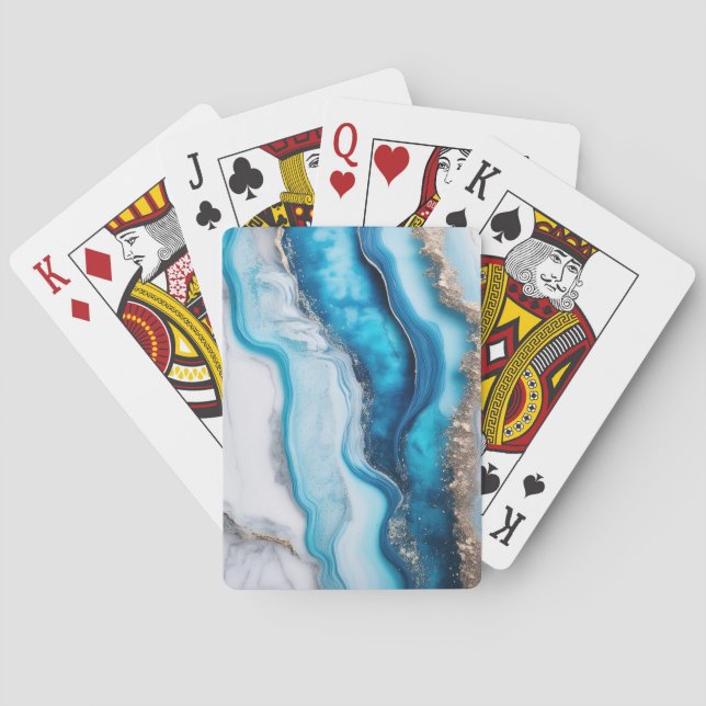 Jeu De Cartes Marbre de Blue River (dos)