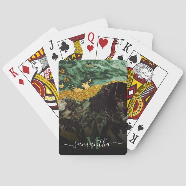 Jeu De Cartes Marbre et Parties scintillant Texture Abstraite (dos)