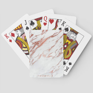 Jeu De Cartes Marbre or rose