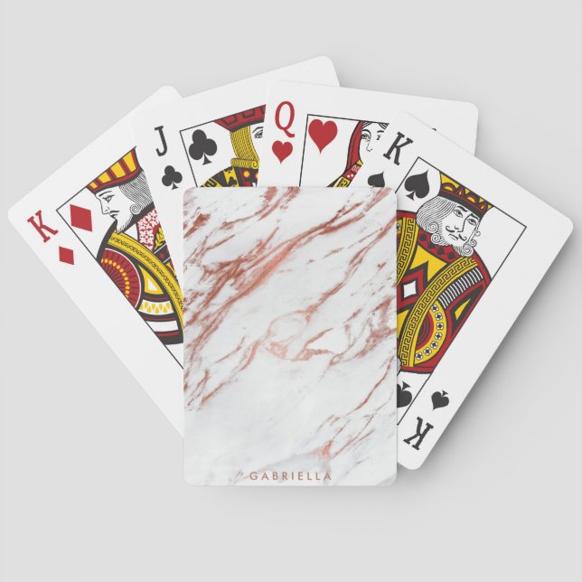 Jeu De Cartes Marbre or rose (dos)