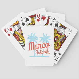 Jeu De Cartes Marco Island Florida Vacances Vintage USA