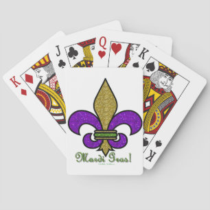 Jeu De Cartes Mardi Gras Coloré Fleur De Lis