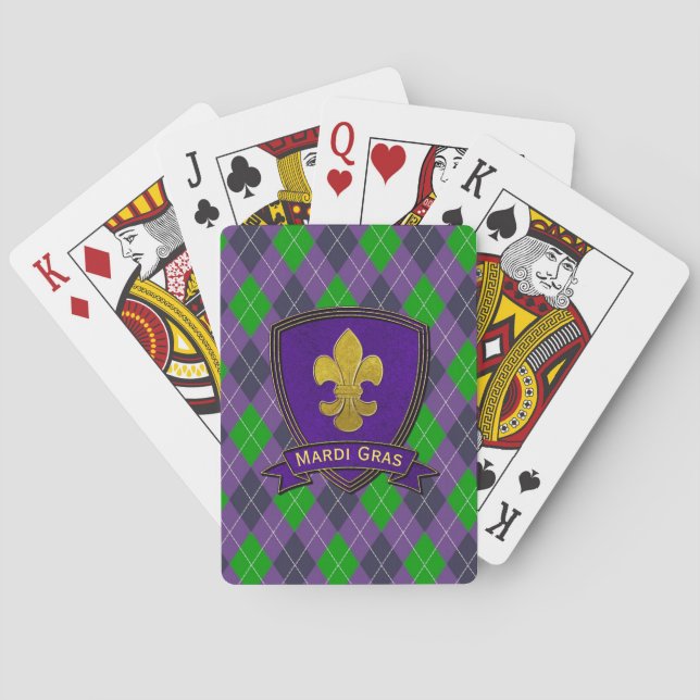Jeu De Cartes Mardi gras de motif de mardi gras (dos)