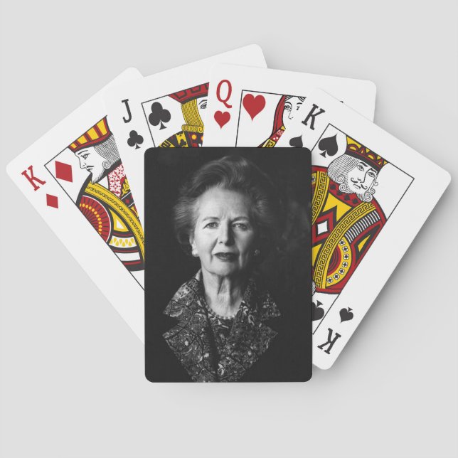 Jeu De Cartes Margaret Thatcher Jouer des cartes (noir et blanc) (dos)
