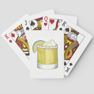 Jeu De Cartes Margarita Cocktail d'été Mixte Boisson Lime Vert