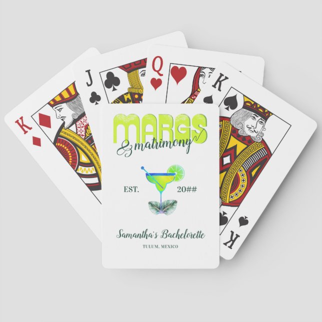 Jeu De Cartes Margs Matrimony Tequila Réception de Mariage Enter (dos)
