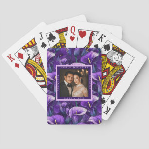 Jeu De Cartes Mariage Botanique aux Lys de Callas Violets Bienhe