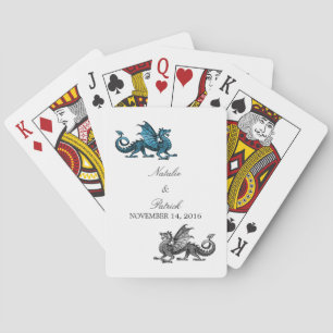 Jeu De Cartes Mariage de dragon d'argent bleu Jouer des cartes