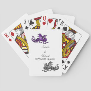 Jeu De Cartes Mariage de dragon d'argent violet Jouer des cartes