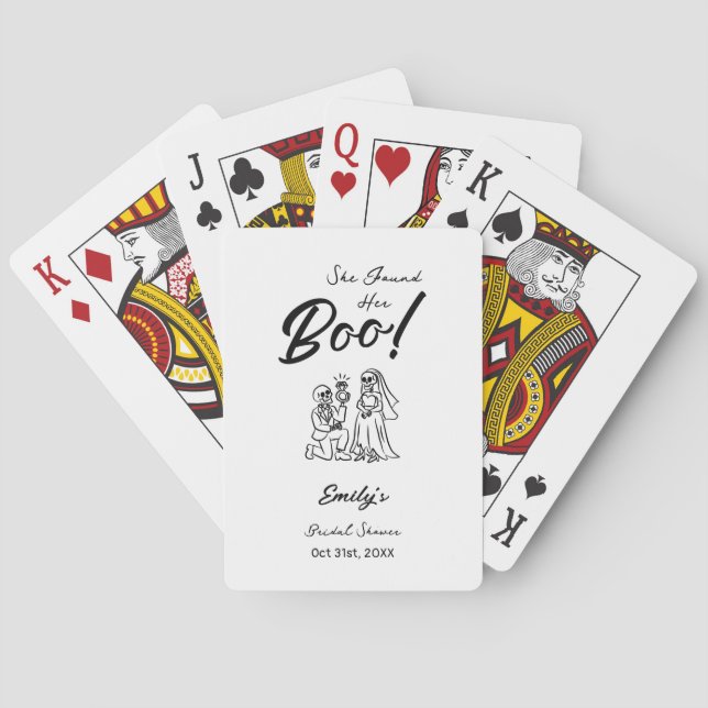 Jeu De Cartes Mariage de Halloween Fantaisiste Dessiné à la Main (dos)