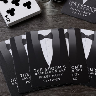Jeu De Cartes Mariage de Tuxedo Bachelor Party Groomsmen Favoris
