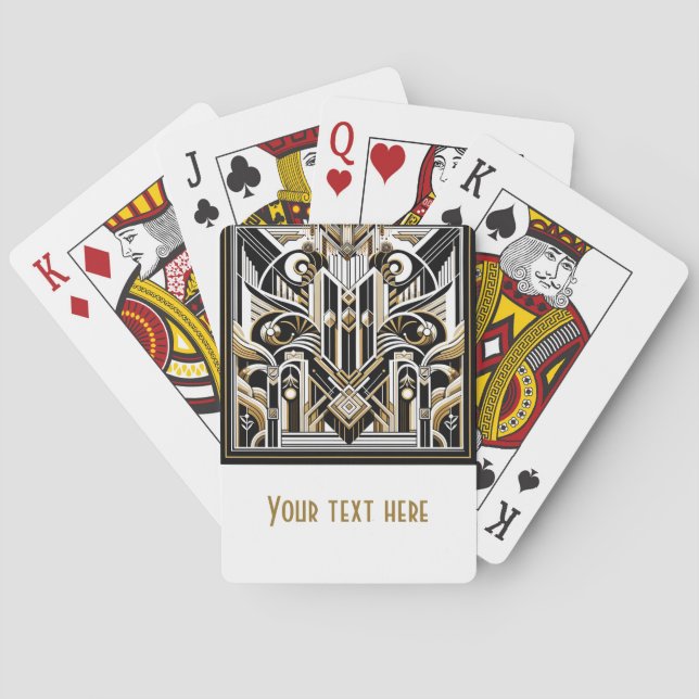 Jeu De Cartes Mariage des années 2000 Roaring Black Gold (dos)